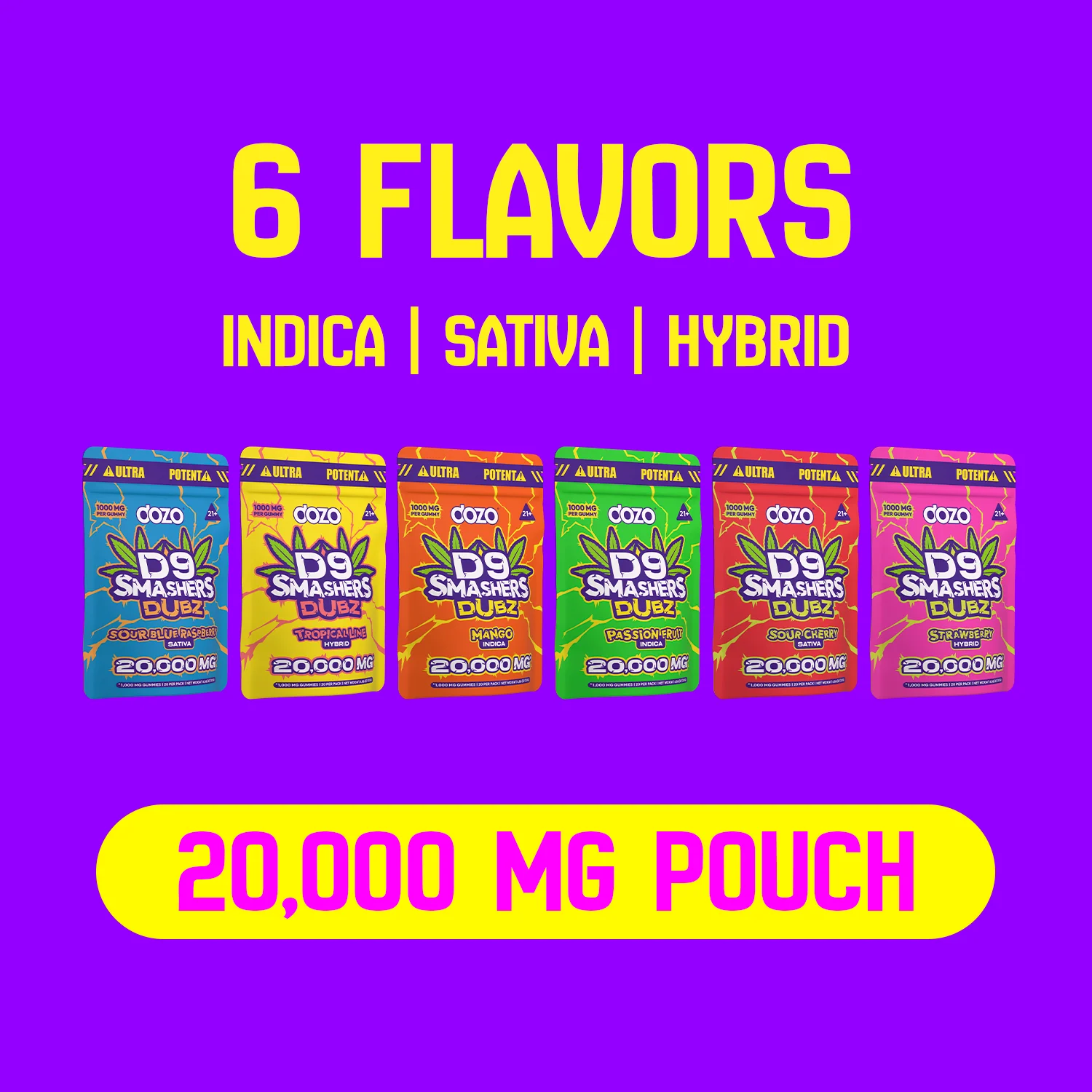20k D9 Smasher - 1000mg/gummy - Image 7