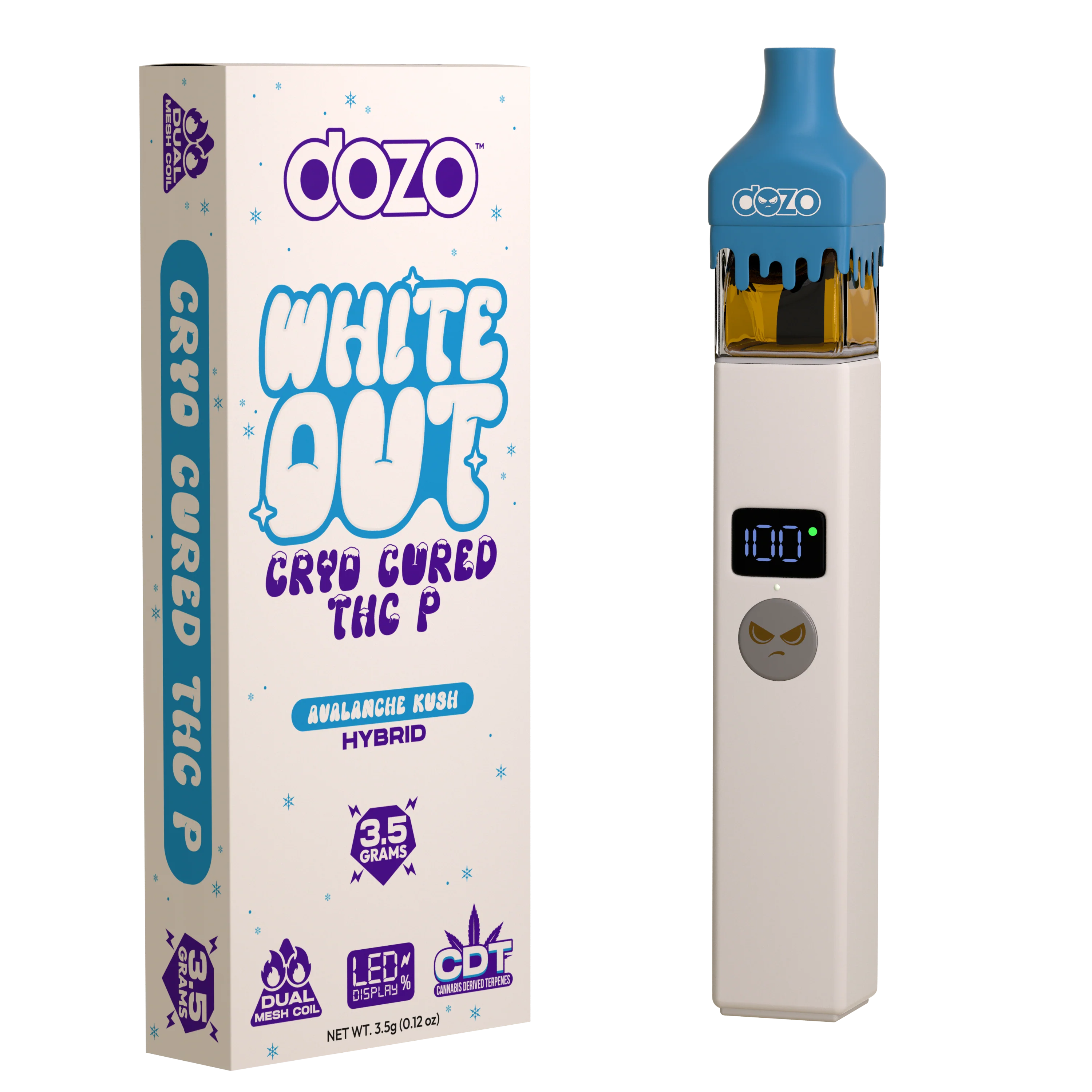3.5g Dozo White-Out Disposable: Snow Melon (Sativa) - Image 5
