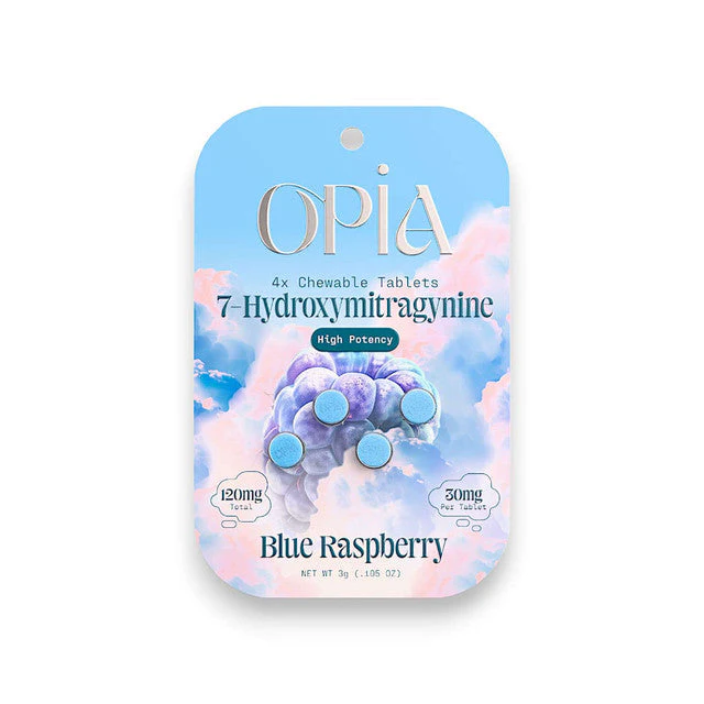 4ct 120mg Opia 7-HYDROXYMITRAGYNINE | 120 mg per Pac | Blue Raspberry - Image 4
