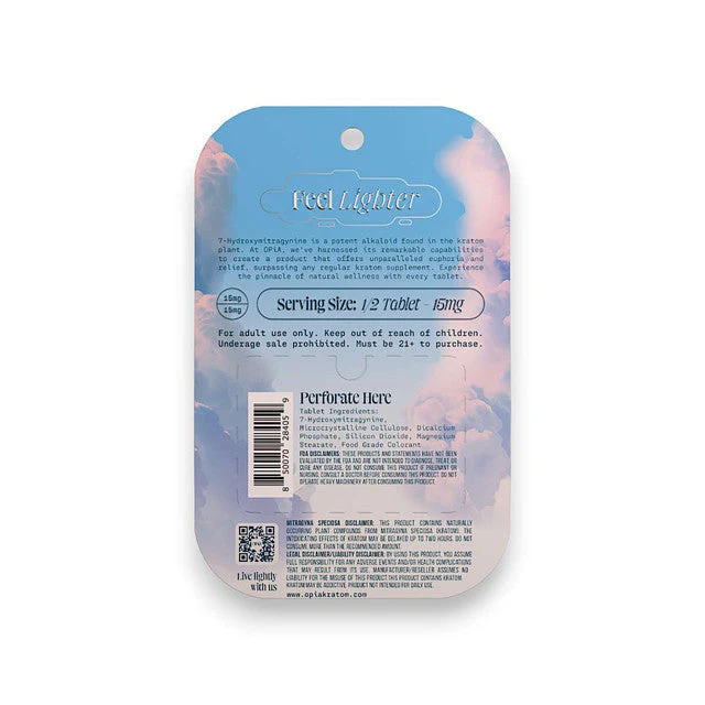 4ct 120mg Opia 7-HYDROXYMITRAGYNINE | 120 mg per Pac | Blue Raspberry - Image 6