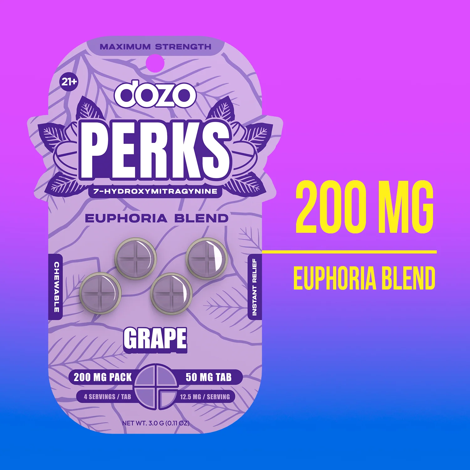 4ct 50mg Dozo PERKS 7-HYDROXYMITRAGYNINE | CHILL BERRY (MELLOW BLEND) - Image 6
