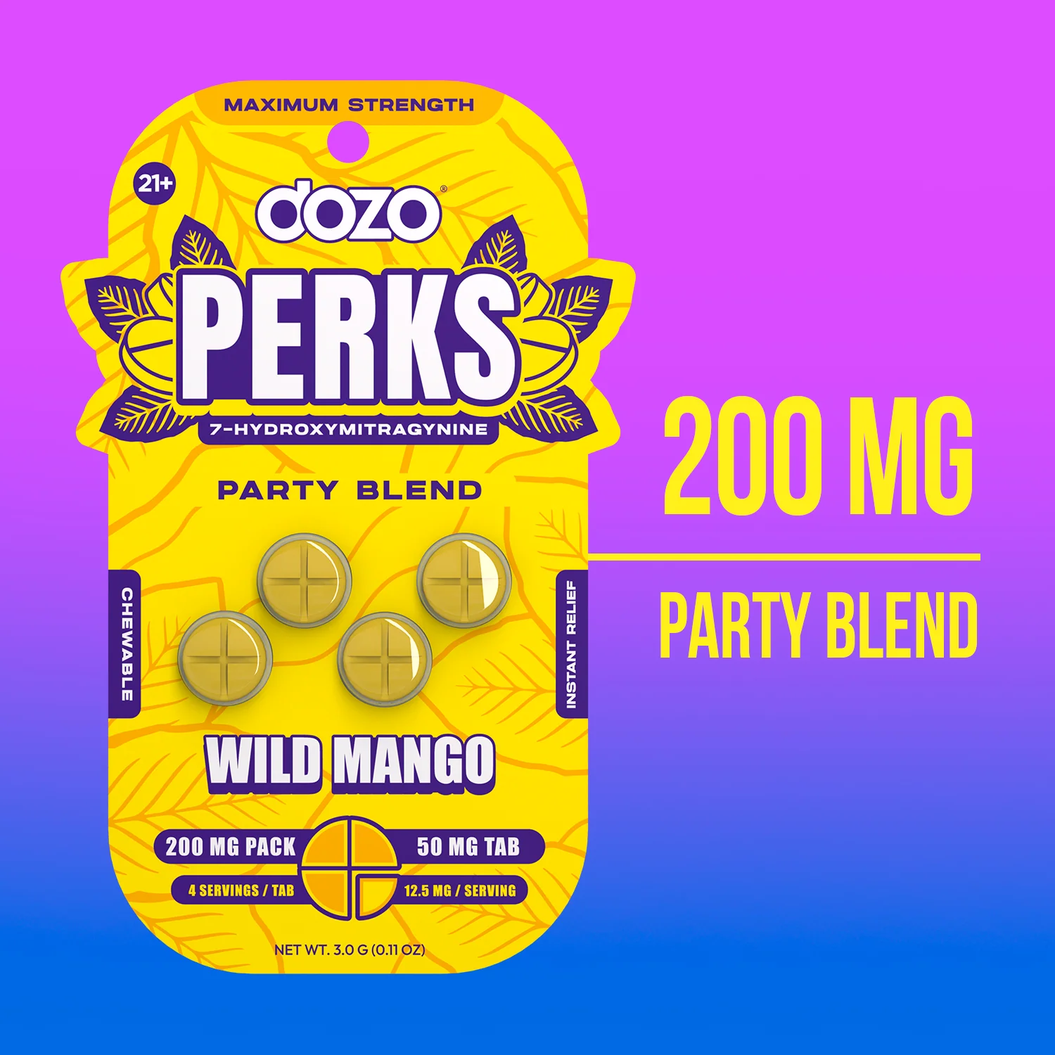 4ct 50mg Dozo PERKS 7-HYDROXYMITRAGYNINE | CHILL BERRY (MELLOW BLEND) - Image 7