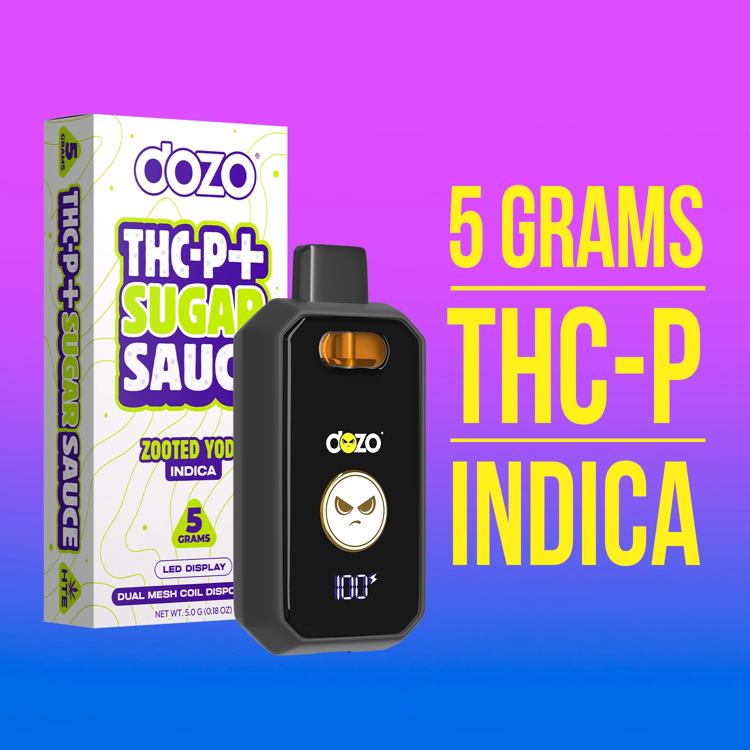 5g Dozo THC-P + Sugar Sauce Vape - Image 4