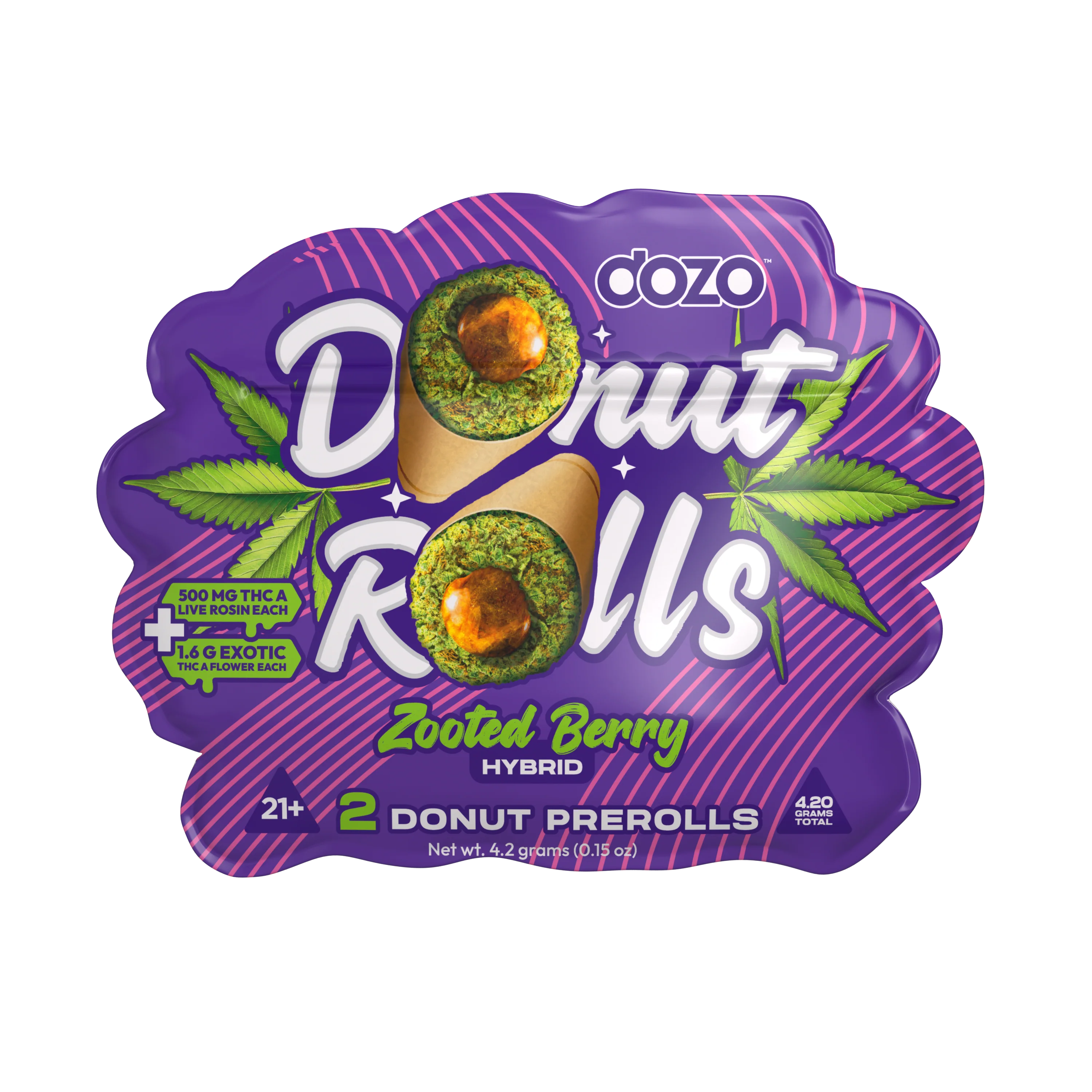 Dozo Donut Prerolls 4.20 g | Strawberry Lemonade (Sativa) - Image 3
