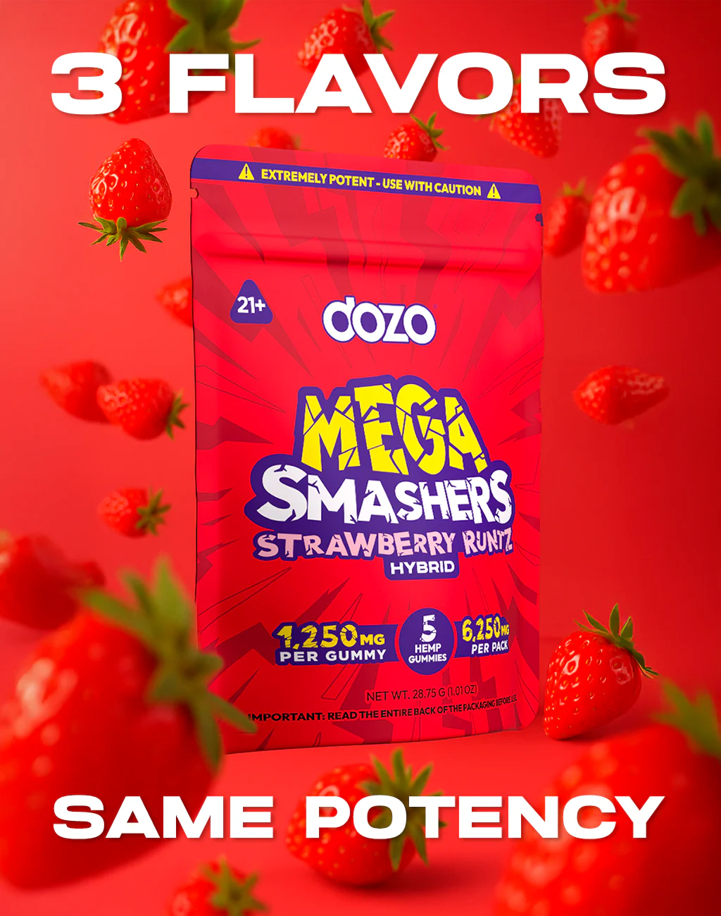 Dozo Mega Smashers – 1,250mg Ultra-Potent Gummies - Image 9