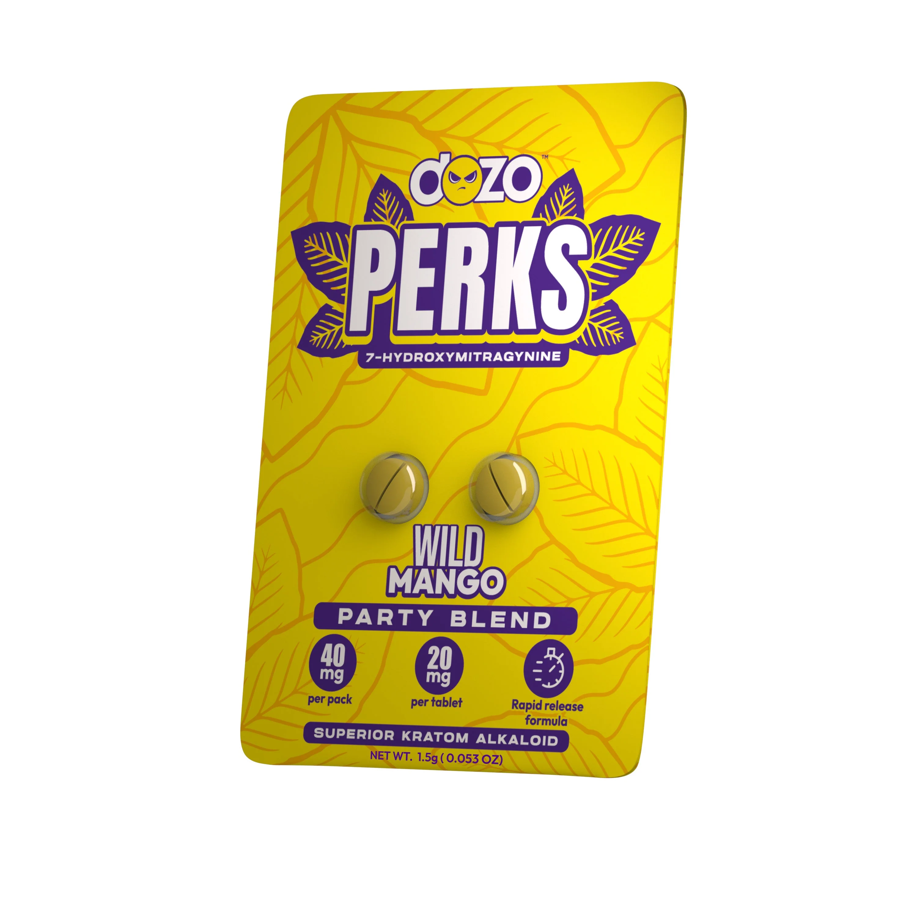 Dozo PERKS 7-HYDROXYMITRAGYNINE | 2ct (40 mg Per Pack) - Image 3