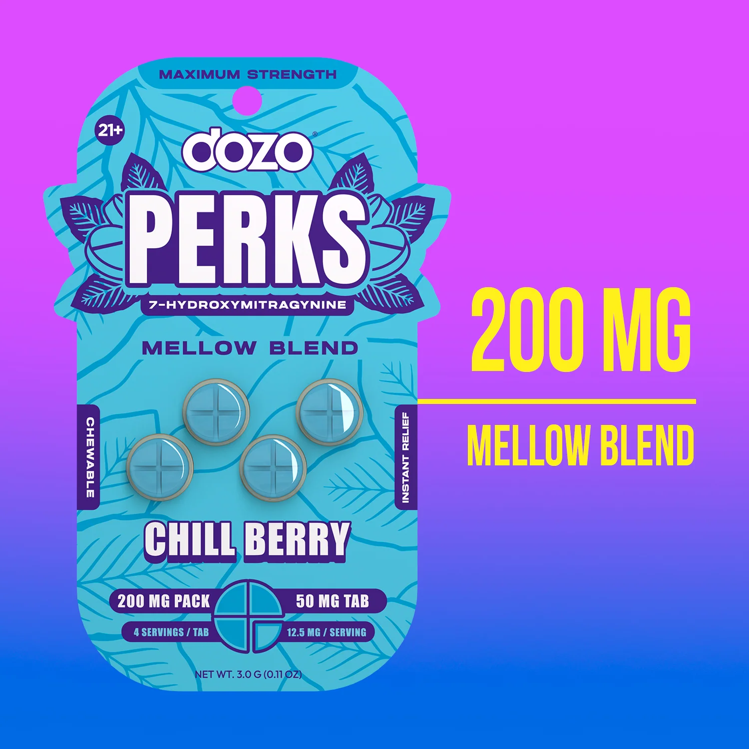 4ct 50mg Dozo PERKS 7-HYDROXYMITRAGYNINE | GRAPE (EUPHORIA BLEND) - Image 6