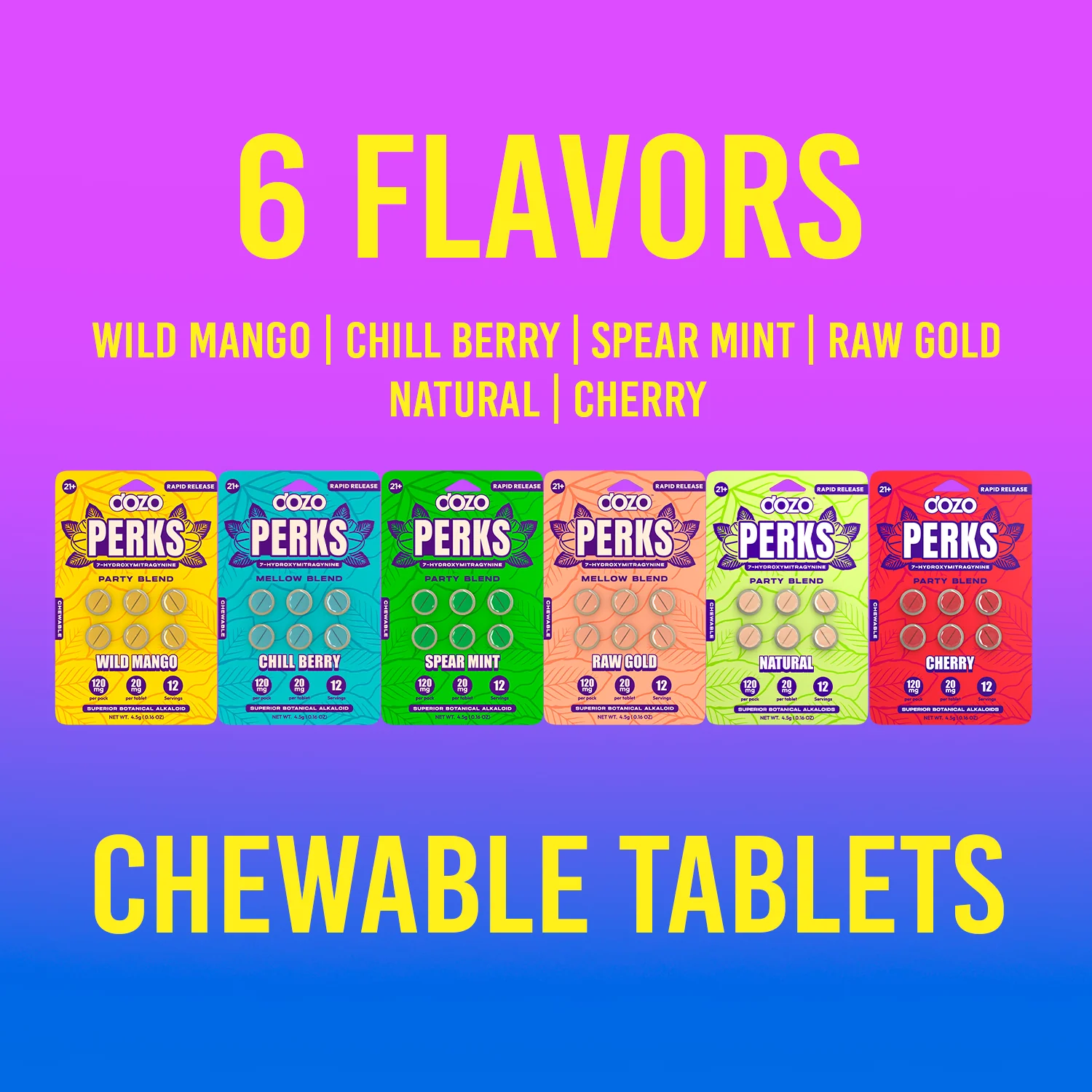 NEW 6ct Dozo PERKS 7-OH | 6ct (120 mg Per Pack) - Image 3
